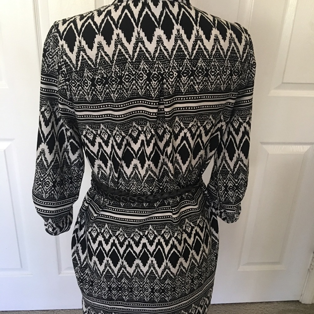 Indulge dress black & white polyester patterned L - Picture 3 of 6